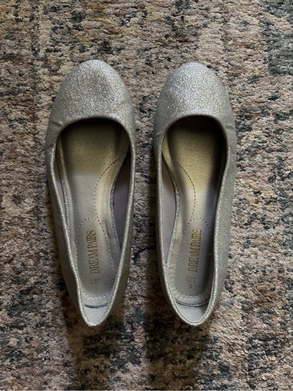 Dream Pairs Silver Ballet Flats